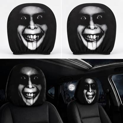 Ghost Face Car Headrest Covers