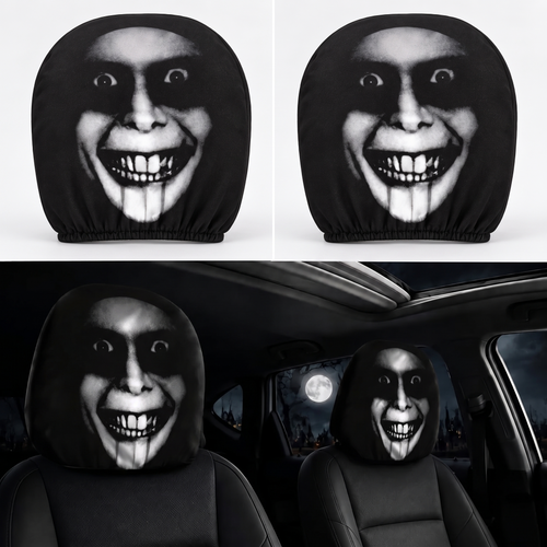Ghost Face Car Headrest Covers