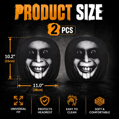 Ghost Face Car Headrest Covers