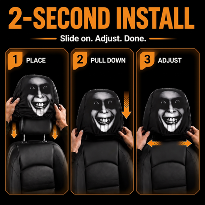 Ghost Face Car Headrest Covers