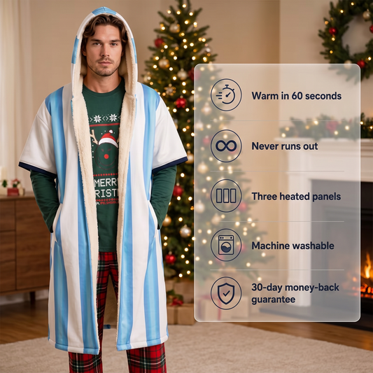 Heated Hooded Cloak With Adjustable Warmth